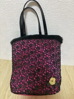 ANNA SUI レース模様トートバッグ　美品