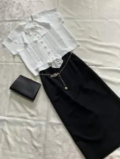 カネコイサオ　インゲボルグ フレンチスリーブブラウス　白　ポリエステルのサムネイル