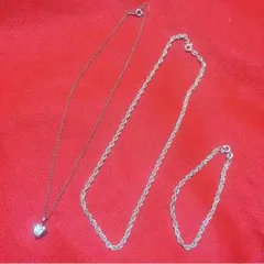 刻印あり‼︎‼︎シルバーのネックレスとブレスレットのセット値下げしました！