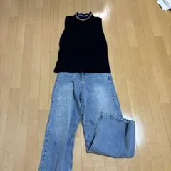 Ray BEAMS ノースリーブトップス 黒のサムネイル