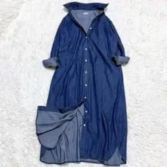 【極美品25SS】アーバンリサーチドアーズ ライトコットンデニムシャツワンピース