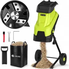 中古品☆軽量☆ウッドチッパー粉砕機 最大80mm対応 ガーデン