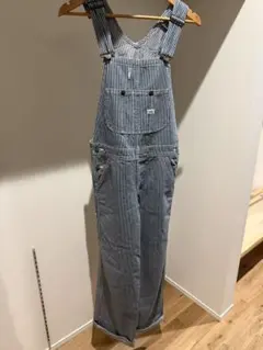 【美品】Lee ヒッコリー オーバーオール デニムサロペット