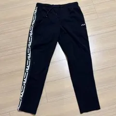 FILA ジャージパンツ ブラック ロゴテープ L