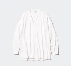 ユニクロUNIQLO　UVカットVネックロングカーディガン　ホワイトのサムネイル