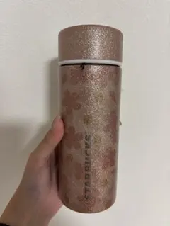 Starbucks 桜2026 ピンクベージュ グリッターボトル　355mlのサムネイル