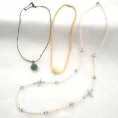 美品！ビーズネックレス 3点セット