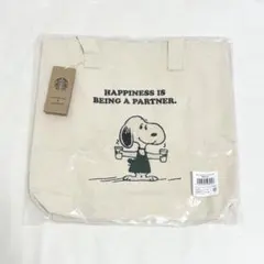 新品未使用　スターバックス スヌーピー コラボ キャンバストートバッグ