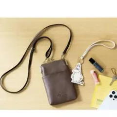【付録】リンネル 12月号 がま口スマホショルダー & ムーミン バッグチャーム
