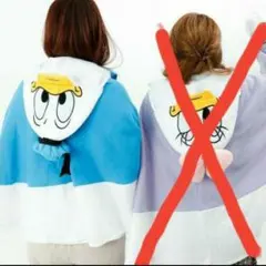 ドナルドダック フード付きポンチョ