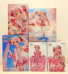 桜ミク フィギュア 5点セット