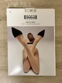 未使用 Wolford PURE 10 TIGHTS 10デニールタイツ M 黒のサムネイル