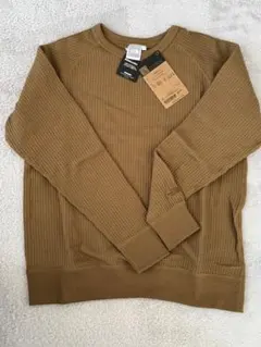 ザ・ノース・フェイス スリーブウォームワッフルクルーNTW62032 茶L