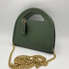 現行 未使用 Coach コーチ チェーンウォレット ムーン レザー 財布