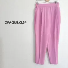 オペークドットクリップ ライトダブルクロス タックテーパードパンツL