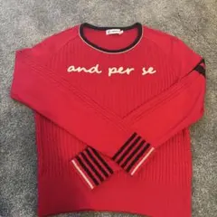 and per se 赤 M セーター