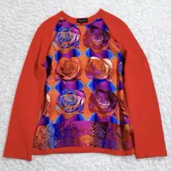 GUCCI カラフル バラプリント ニットカットソー 長袖 Sのサムネイル