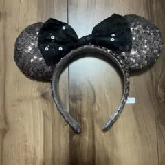 ミニーマウス風スパンコール耳カチューシャ