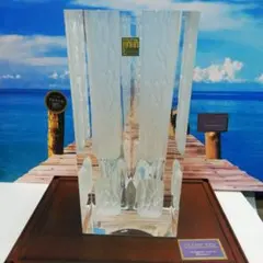 ＨＯＹＡホヤクリスタルフラワーベース高さ２５センチ未使用ガラス花瓶コレクション