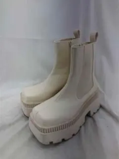 &スライ SLY 厚底サイドゴアブーツ Sサイズ ベージュ系 レディース