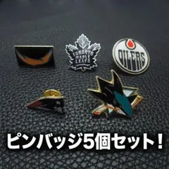 【新品】NHL ピンバッジ ピンズ /2/ シャークス オイラーズ 5個