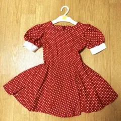 ミニーマウス風ドレス 100cm 子供 ワンピース ミニーちゃん コスプレ