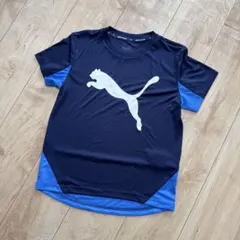 PUMA サッカー練習着 半袖　ネイビー/ブルー シャツ 140