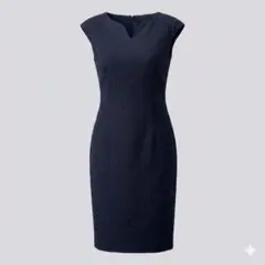 Brooks Brothers 新品 ウール ネイビー 半袖ひざ丈ワンピース S