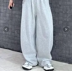 JEANASIS スウェットコクーンタックパンツ グレー【接触冷感】