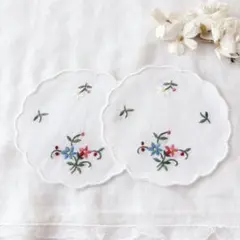 フランスアンティークヴィンテージコースター2枚セット