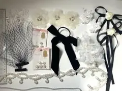 【袴 振袖 卒業式 成人式 結婚】髪飾り ヘアアクセ リボン パール 花 ネイル