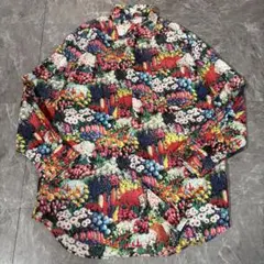 極美品】ポールスミス ロンドン 花柄 総柄 長袖シャツ L 派手 希少