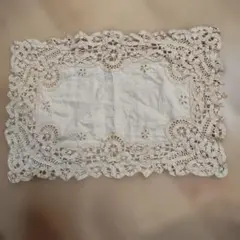 リネン製レース装飾テーブルセンター