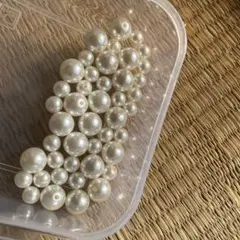 素材　ビーズ　2セット分　ブレスレット　パール