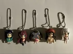 【物語シリーズ】　スイング　ストラップ　ガチャ　化物語　猫物語　5点セット