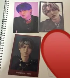 JO1 写真カードセット 白岩瑠姫 トレカ 3枚セット