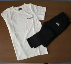 白Tシャツ150cm、BREEZEブラックパンツ140cmの2点