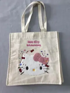 ハローキティ 50周年記念 トートバッグ ベージュ　可愛い