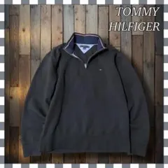 k*9様 トミーヒルフィガー 刺繍1/4ジップスウェット トレーナーM