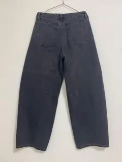 GU バレルレッグジーンズ ダークグレー