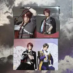 ミュージカル刀剣乱舞　ランダムペアブロマイド クリアカード　長谷部　後家