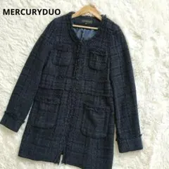 マーキュリーデュオMERCURYDUO！ツイードジャケット　レディースネイビー
