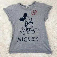 ディズニー ミッキーマウス Tシャツ グレー