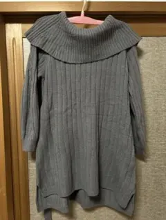 【美品】　axes femme グレー ニット　チュニック　 セーター　Mサイズ