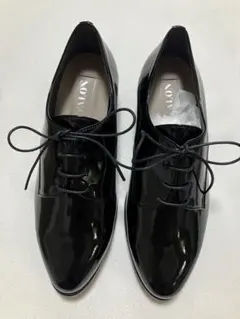ブラック レースアップシューズ 24