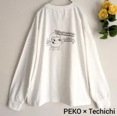 新品　【ぺこちゃんコラボ】ロングTシャツ　PEKO × Techichi
