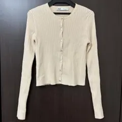 ZARA リブニット　カーディガン