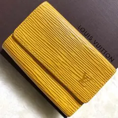 極美品✨ルイヴィトンキーケースミュルティクレ6エピレザー黄×紫ゴールド金具LV