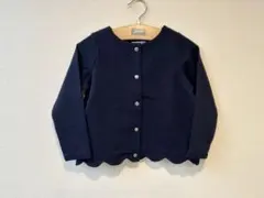 jacadi ⭐︎新品訳あり⭐︎ 4Aスカラップカーディガン　裏起毛なし　紺色