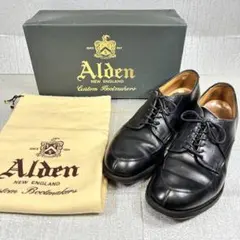 【人気】Alden 54411 Vチップ レザー ダービーシューズ25.5黒のサムネイル